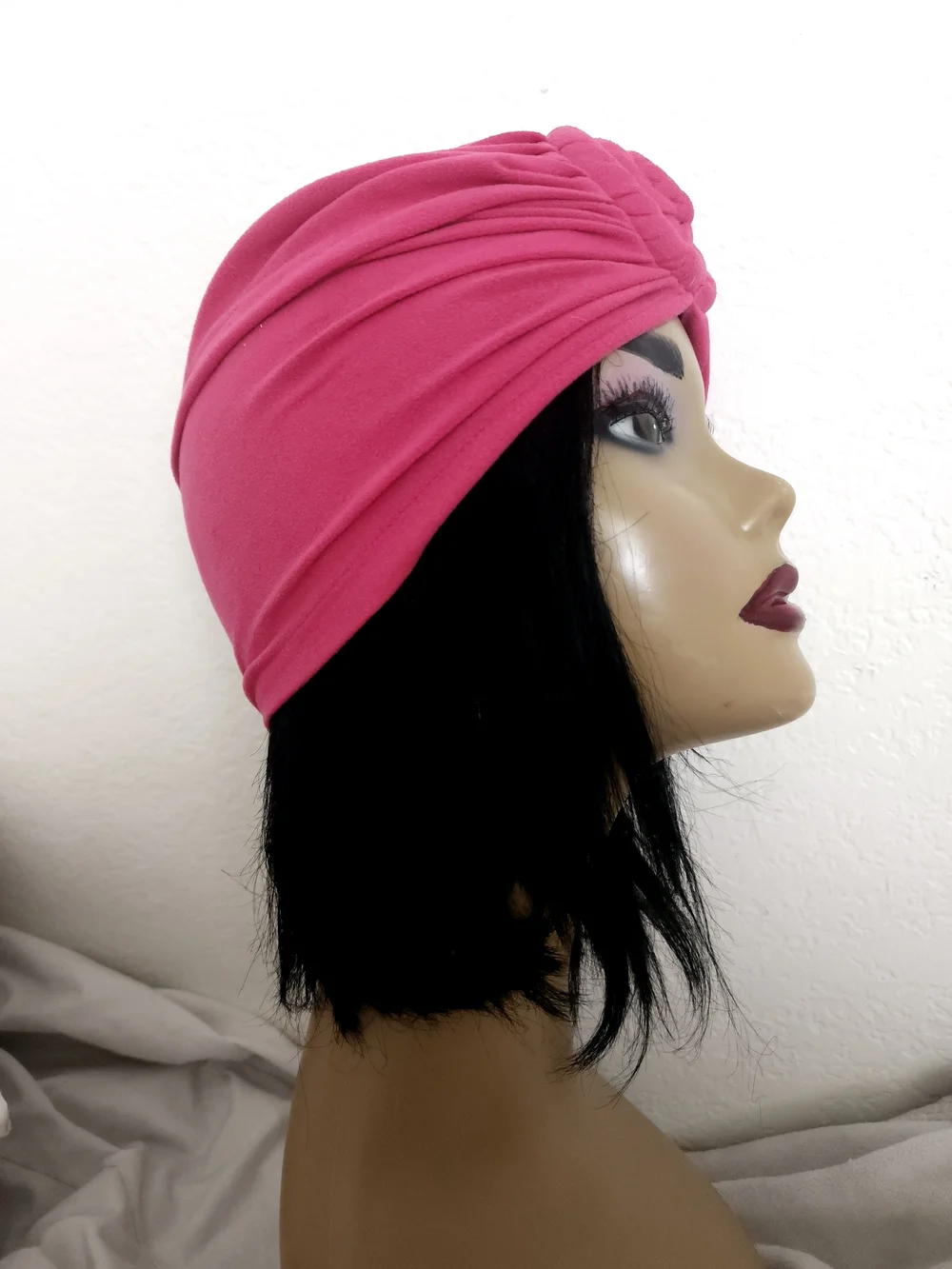 2 For $16 Pink Rosette Turban Hairpiece